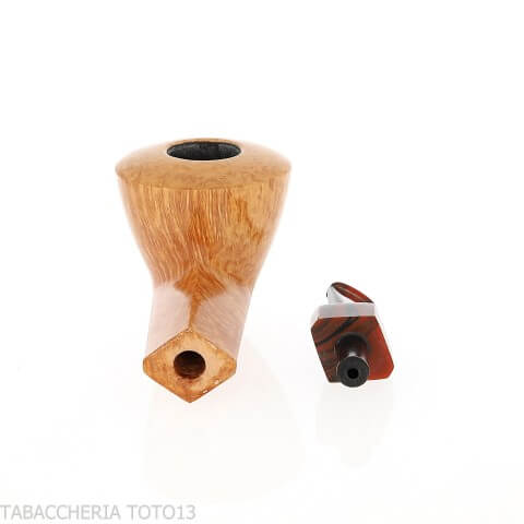 Demua Dublin-shaped pipe, natural light-grained briar - Demua - Gheppo Italian Pipes