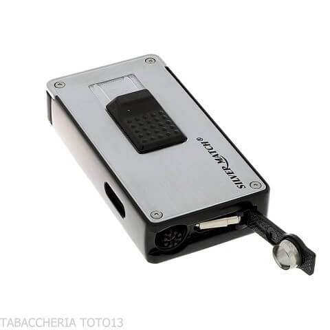 Silver Match Paris Double Jet Flame Lighter and Punch - Lighter For Cigar - Silver Match