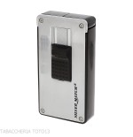 Silver Match Paris Double Jet Flame Lighter and Punch - Lighter For Cigar - Silver Match