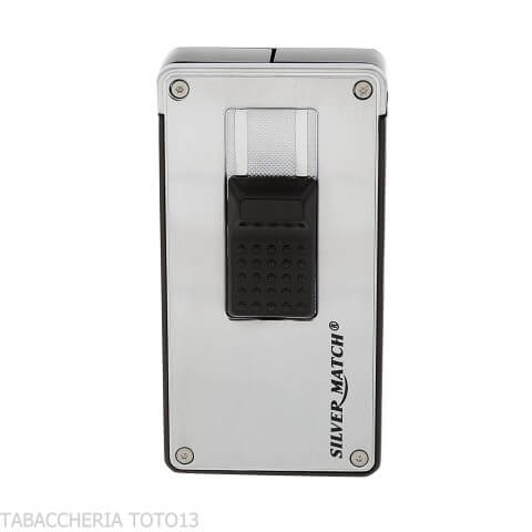 Silver Match Paris Double Jet Flame Lighter and Punch - Lighter For Cigar - Silver Match