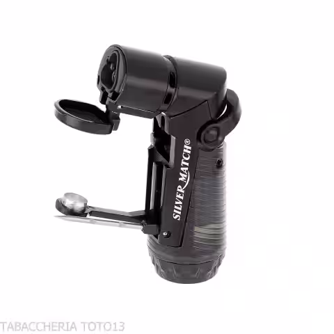 Silver Match Skopje triplo jetflame con fustella colore Nero - Accendini per Sigaro - Silver Match
