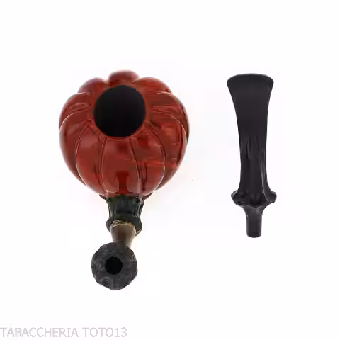 C-Pipe Wang pipe en forme de bouton floral, finition en bruyère naturelle - C-Pipe Wilson Wang - Wang C-pipe
