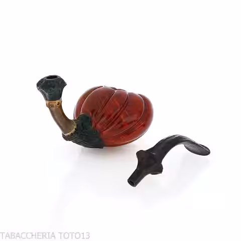 C-Pipe Wang pipe en forme de bouton floral, finition en bruyère naturelle - C-Pipe Wilson Wang - Wang C-pipe