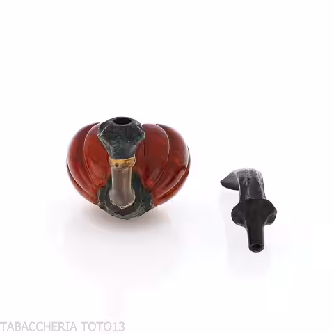C-Pipe Wang pipe en forme de bouton floral, finition en bruyère naturelle - C-Pipe Wilson Wang - Wang C-pipe