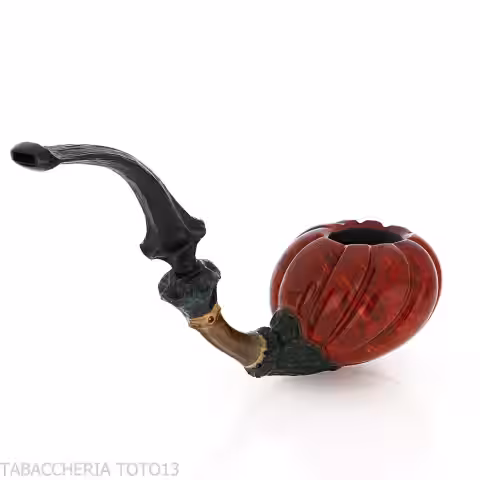 C-Pipe Wang pipe en forme de bouton floral, finition en bruyère naturelle - C-Pipe Wilson Wang - Wang C-pipe