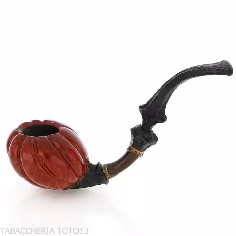 C-Pipe Wang pipe en forme de bouton floral, finition en bruyère naturelle - C-Pipe Wilson Wang - Wang C-pipe