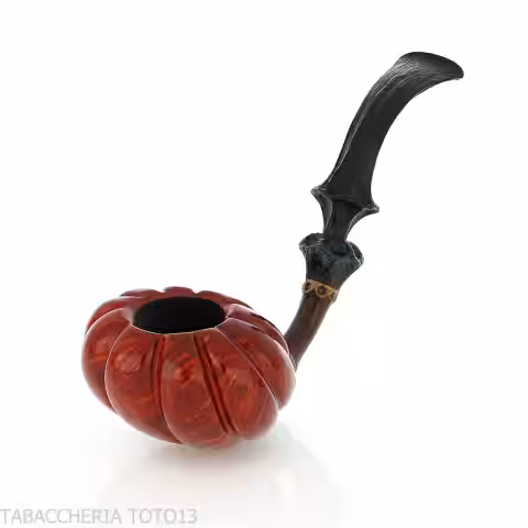 C-Pipe Wang pipe en forme de bouton floral, finition en bruyère naturelle - C-Pipe Wilson Wang - Wang C-pipe