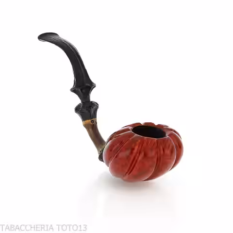 C-Pipe Wang pipe en forme de bouton floral, finition en bruyère naturelle - C-Pipe Wilson Wang - Wang C-pipe