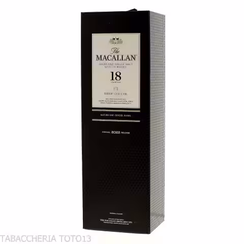 Raro Single malt whisky Macallan 18 Y.O. Sherry Oak Cask edizione 2023