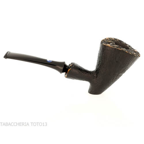 Pipe Valbruna Cavalier droite, finition sablée noire