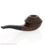 Iconic Valbruna Rhodesian-shaped pipe in dark polished briar