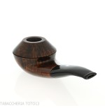 Iconic Valbruna Rhodesian-shaped pipe in dark polished briar
