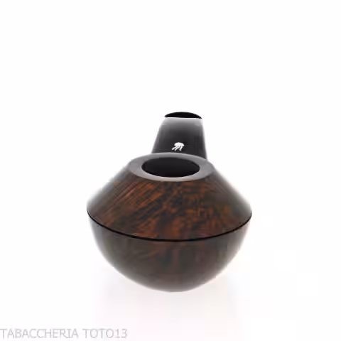 Iconic Valbruna Rhodesian-shaped pipe in dark polished briar