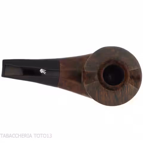 Iconic Valbruna Rhodesian-shaped pipe in dark polished briar