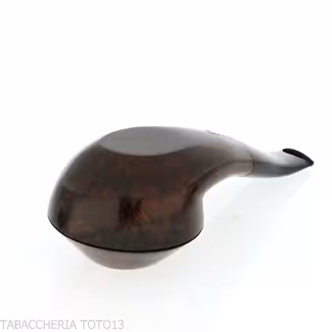 Iconic Valbruna Rhodesian-shaped pipe in dark polished briar