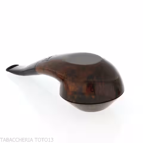 Iconic Valbruna Rhodesian-shaped pipe in dark polished briar