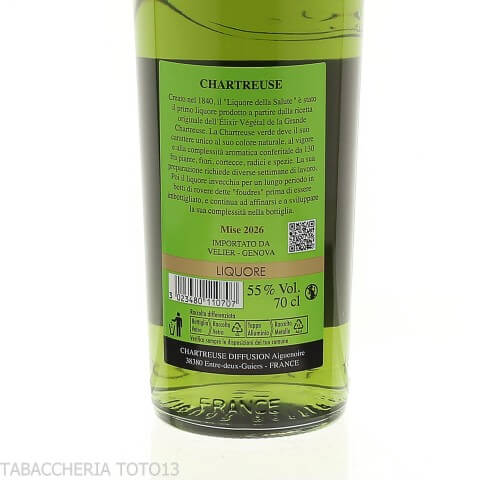 Chartreuse Verde Vol.55% Cl.70 - Liquori - distillati di frutta - Chartreuse Diffusion