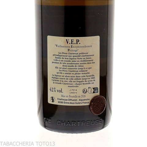 Chartreuse V.E.P. yellow Vol.42% Cl.100 - Liquors - fruit distillates - Chartreuse Diffusion