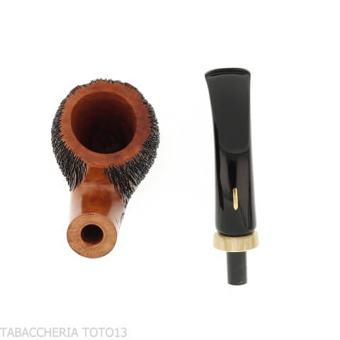 Amorelli-Pfeife mit gebogener Flasche mit San Michele-Stiftgravuren - Amorelli - Amorelli Pipe