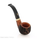 Pipe Amorelli bent apple stylo avec gravures San Michele - Amorelli - Amorelli Pipe