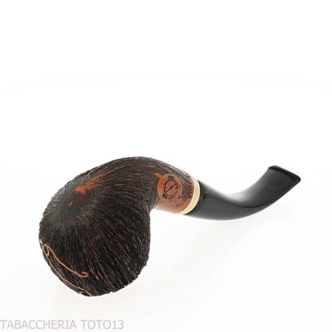 Pipe Amorelli bent apple stylo avec gravures San Michele - Amorelli - Amorelli Pipe
