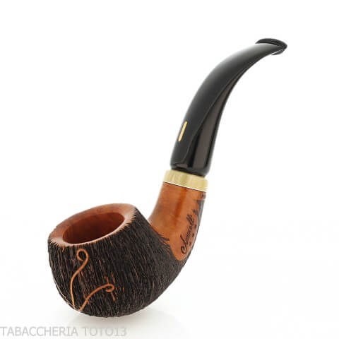 Pipe Amorelli bent apple stylo avec gravures San Michele - Amorelli - Amorelli Pipe