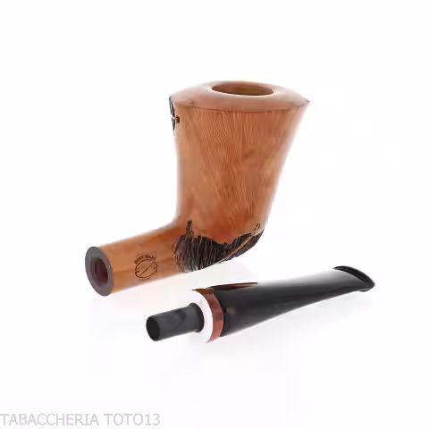 Pipa Amorelli diritta a vaso radica naturale liscia | Vendita online