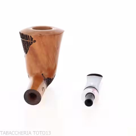 Pipa Amorelli diritta a vaso radica naturale liscia | Vendita online