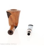 Pipa Amorelli diritta a vaso radica naturale liscia | Vendita online