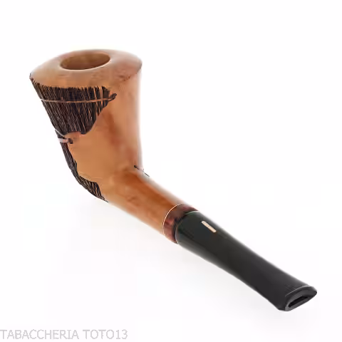 Pipa Amorelli diritta a vaso radica naturale liscia | Vendita online