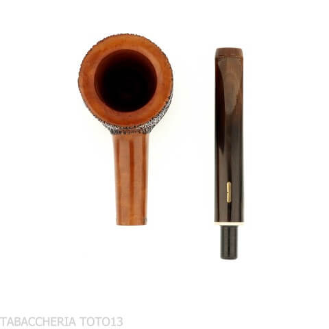 Pipe Poker Amorelli avec gravure de plumes de San Michele Ultra-légère