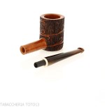 Pipa Amorelli Poker con grabado de pluma de San Michele | Ultraligera