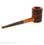 Pipa Amorelli Poker con grabado de pluma de San Michele | Ultraligera