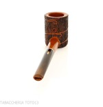 Amorelli pipa Poker con incisioni penna San Michele | Leggerissima