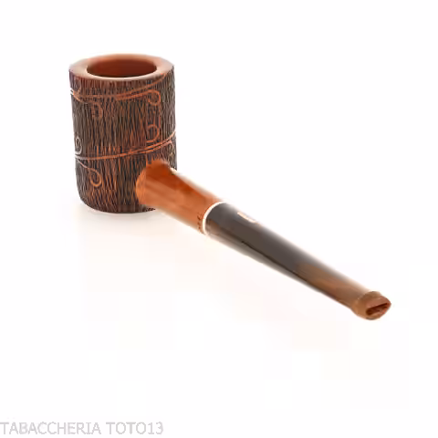 Amorelli Poker pipe with San Michele feather engraving | Ultra-lightweight