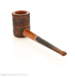 Pipe Poker Amorelli avec gravure de plumes de San Michele Ultra-légère