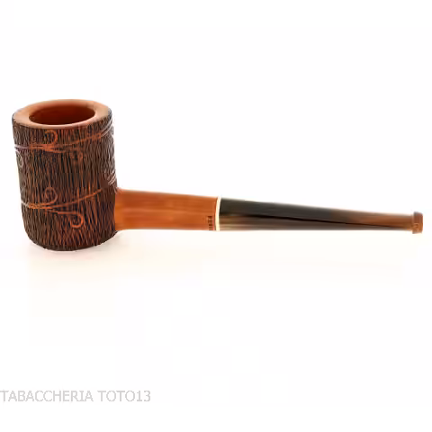 Amorelli Poker pipe with San Michele feather engraving | Ultra-lightweight
