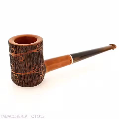 Amorelli Poker pipe with San Michele feather engraving | Ultra-lightweight
