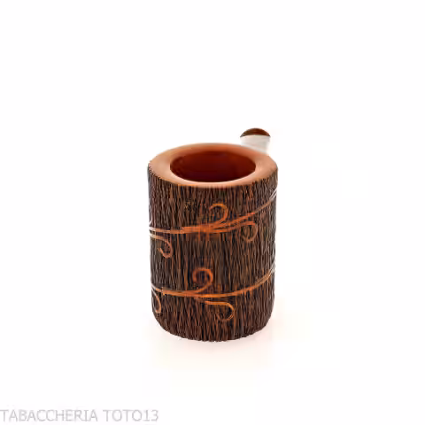 Amorelli Poker pipe with San Michele feather engraving | Ultra-lightweight