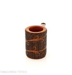 Pipa Amorelli Poker con grabado de pluma de San Michele | Ultraligera