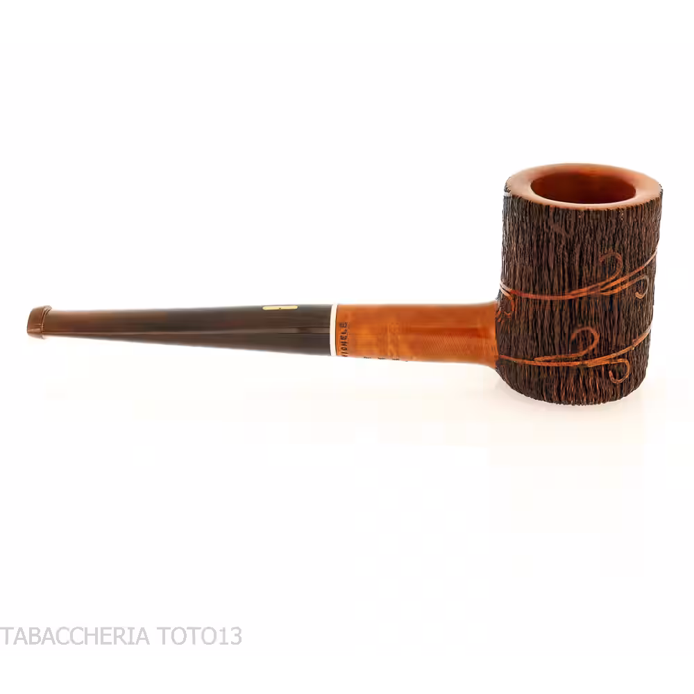 Amorelli Poker pipe with San Michele feather engraving | Ultra-lightweight