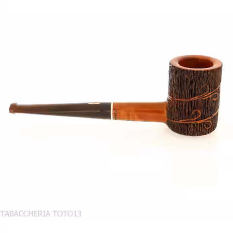 Amorelli Poker pipe with San Michele feather engraving | Ultra-lightweight