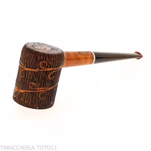 Amorelli Poker pipe with San Michele feather engraving | Ultra-lightweight