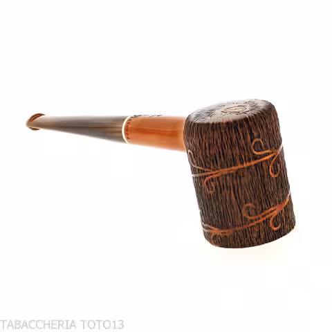 Amorelli pipa Poker con incisioni penna San Michele | Leggerissima