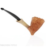 C-Pfeife in Cavalier-Form aus sandgestrahltem Bruyèreholz
