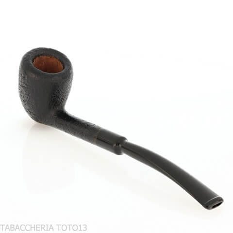 C-pipe W. Wang tobacco pipe pear/acorn shape sandblasted briar finish - C-Pipe Wang - Wang C-pipe