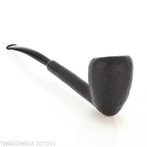 C-pipe W. Wang tobacco pipe pear/acorn shape sandblasted briar finish - C-Pipe Wang - Wang C-pipe