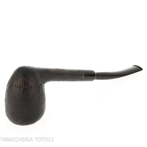 C-pipe W. Wang tobacco pipe pear/acorn shape sandblasted briar finish - C-Pipe Wang - Wang C-pipe