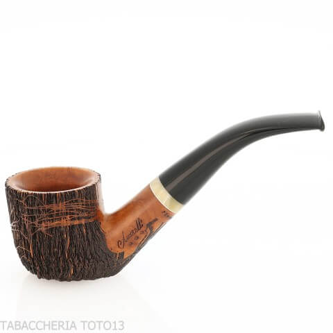 Amorelli Curved Pot Pipe with San Michele Pen Engraving - Amorelli - Amorelli Pipe