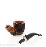 Amorelli Curved Pot Pipe with San Michele Pen Engraving - Amorelli - Amorelli Pipe